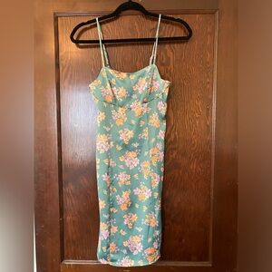 Satin Floral Mini (in Teal)